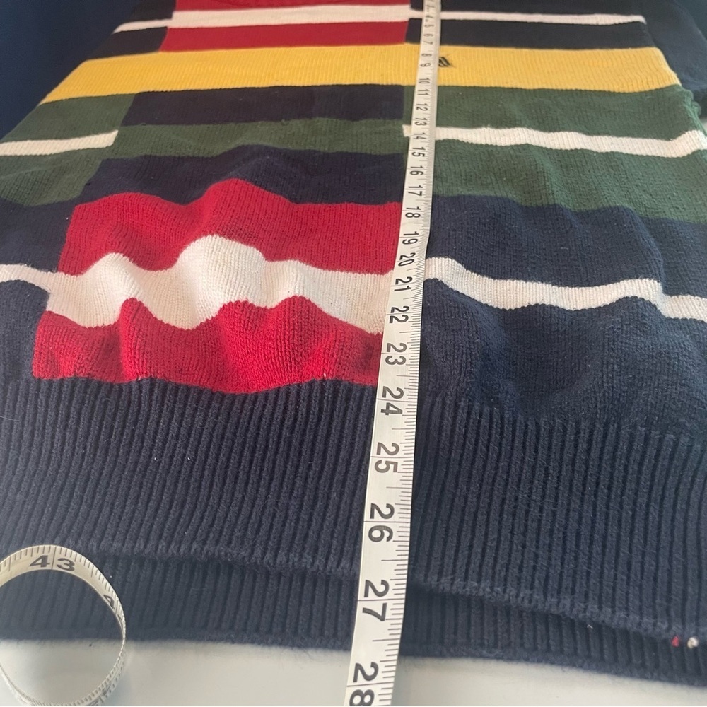 Nautica Large Men’s Retro Sweater 100% Cotton Red White Blue PRELOVED - Picture 14 of 15
